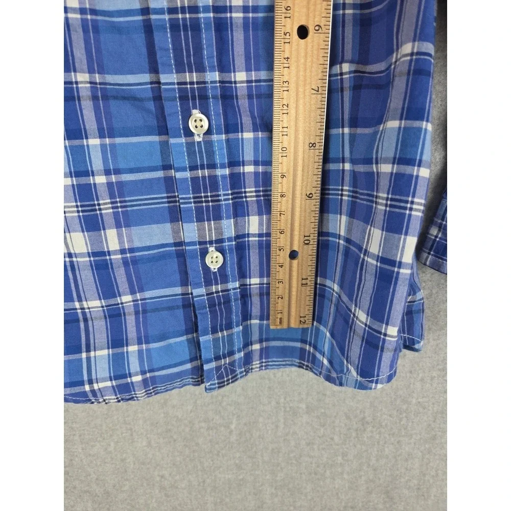 Ralph Lauren Toddler 18 Months Classic Oxford Shirt Blue Plaid Preppy‎ Pony Logo